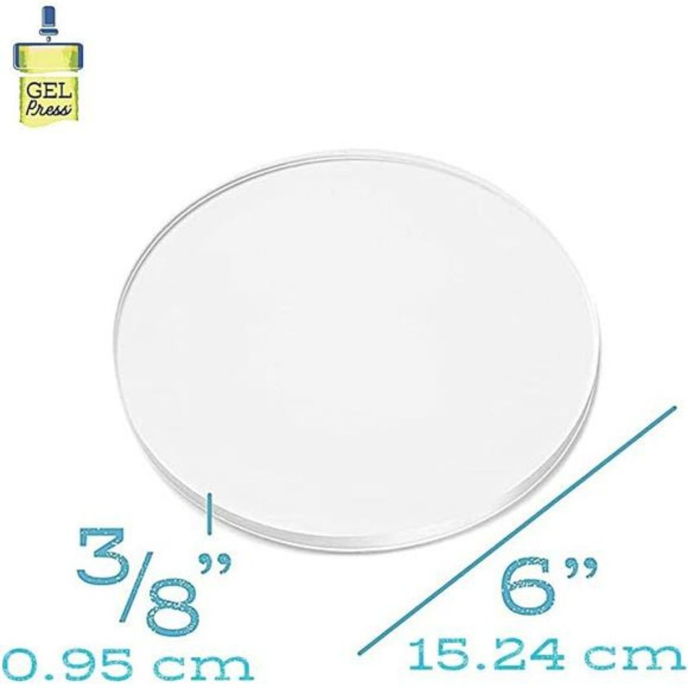 Gel Press Gel Printing Plate 6" Circle - Picture 2 of 7